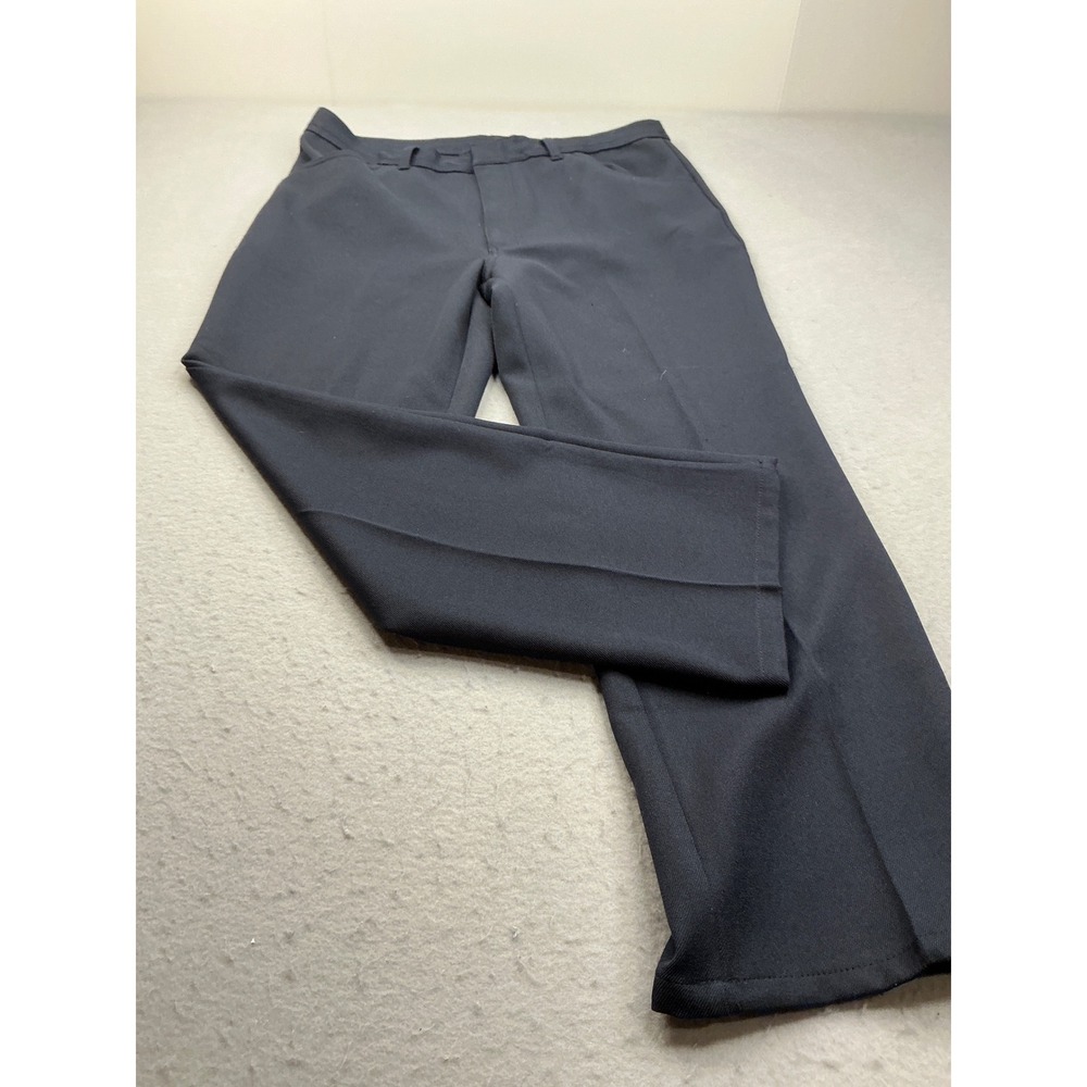 John Blair Vintage Trousers Black Wave Stitch Pockets 36M Mens Straight Leg